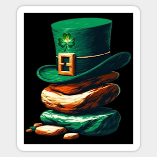 Shamrock And Rock Saint Patricks Day Sticker